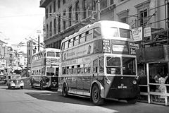 Trolley-Buses-at-Robertson-Street.-1956.